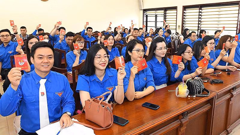 Đoàn viên tham gia Đại hội đại biểu Đoàn thanh niên Báo Nhân Dân lần thứ 27, nhiệm kỳ 2022-2027.