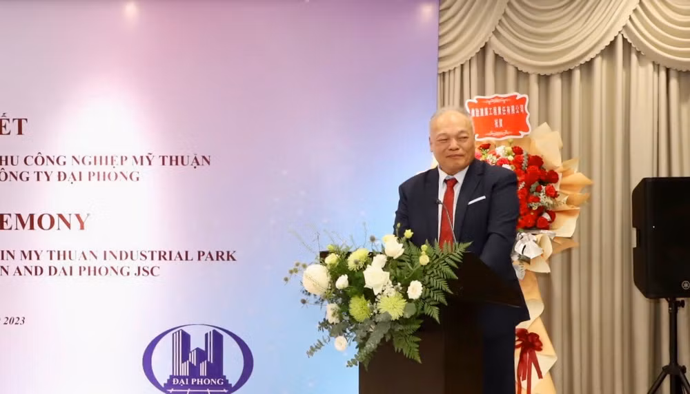 Ông Hoàng Thanh Sâm, Chủ tịch Hội đồng quản trị Tập đoàn JiaWei cảm ơn sự quan tâm, tạo điều kiện đầu tư của tỉnh Nam Định.