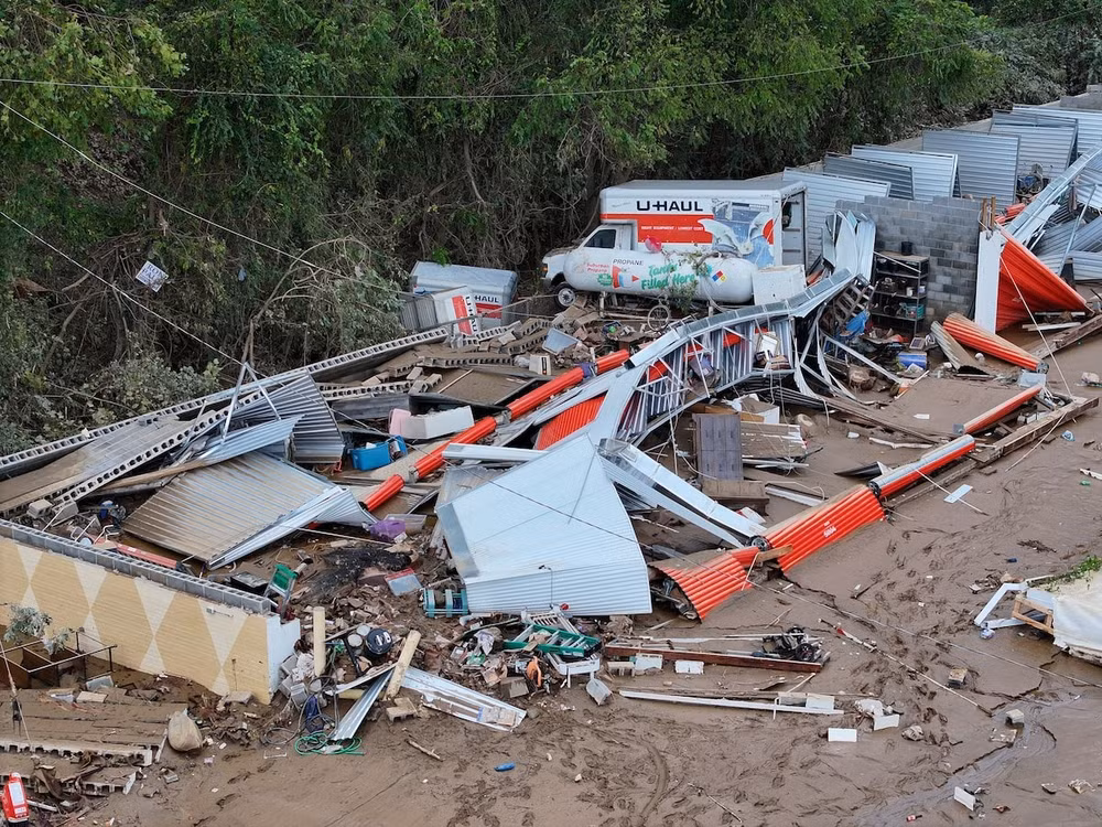 Bão Helene đã để lại hậu quả nặng nề tại Mỹ. (Ảnh: Reuters)