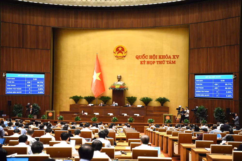 Quang cảnh phiên họp sáng 13/11. (Ảnh: DUY LINH)