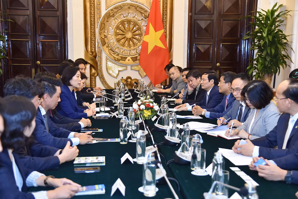 Quang cảnh buổi tiếp.