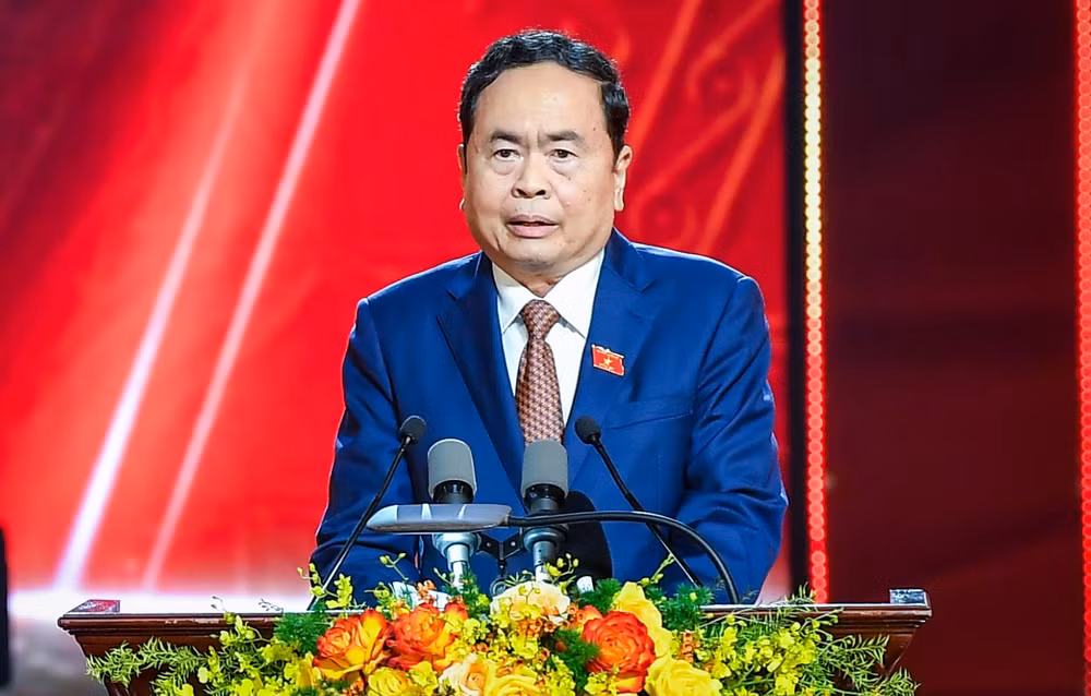 Đồng chí Trần Thanh Mẫn, Phó Chủ tịch Thường trực Quốc hội phát biểu tại lễ trao Giải Diên Hồng lần thứ hai.