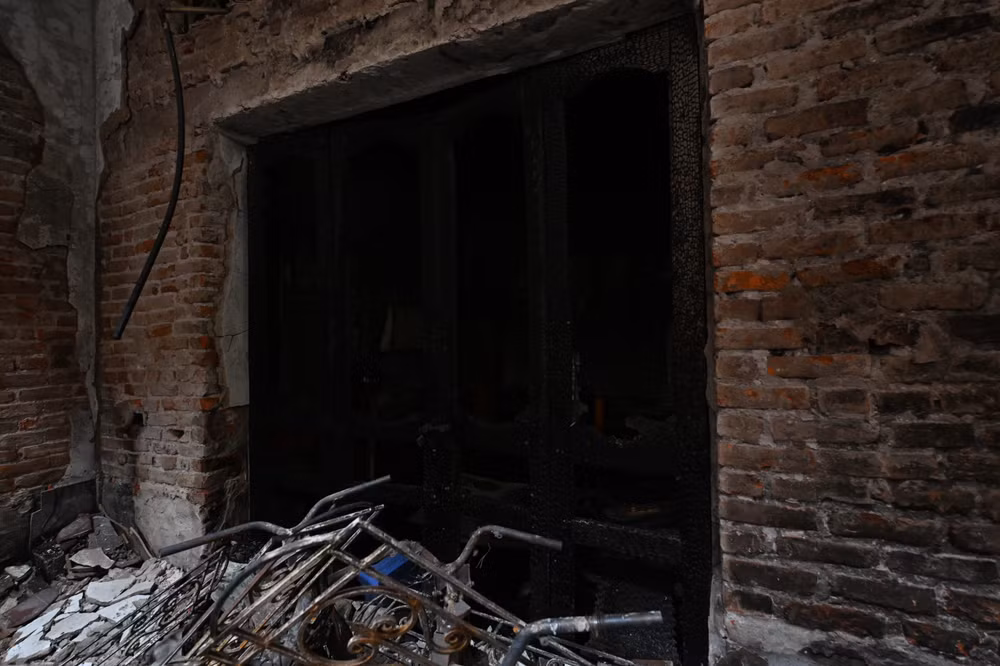 Hiện trường vụ cháy.