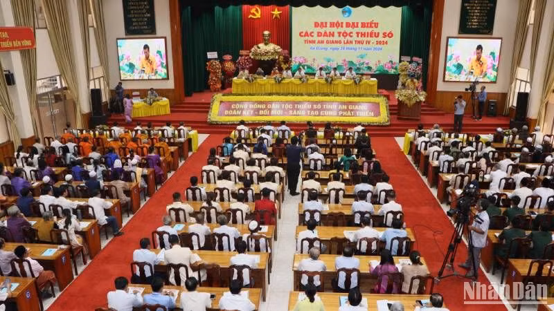 Quang cảnh Đại hội đại biểu dân tộc thiểu số tỉnh An Giang lần thứ 4/2024.