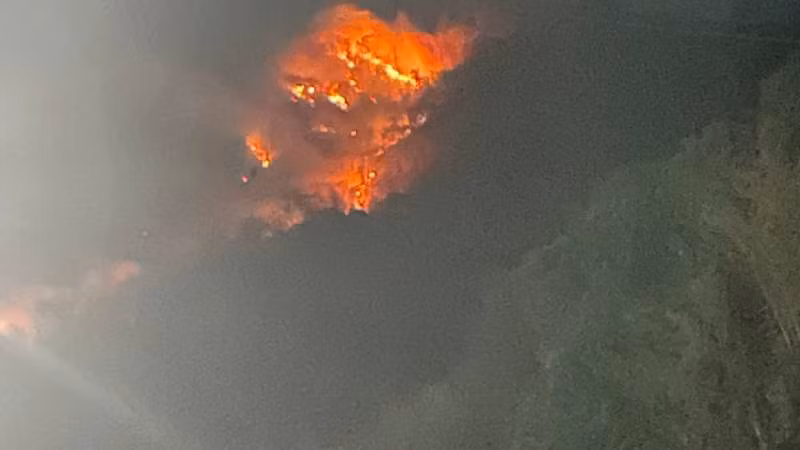 Cháy rừng trên núi Tô.