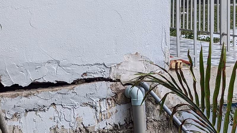 Sụt lún mặt đường 826 C, nằm dọc nên sông Cần Giuộc, đoạn qua xã Phước lại (huyện Cần Giộc) làm tường nhà của người dân tách rời phần đà.