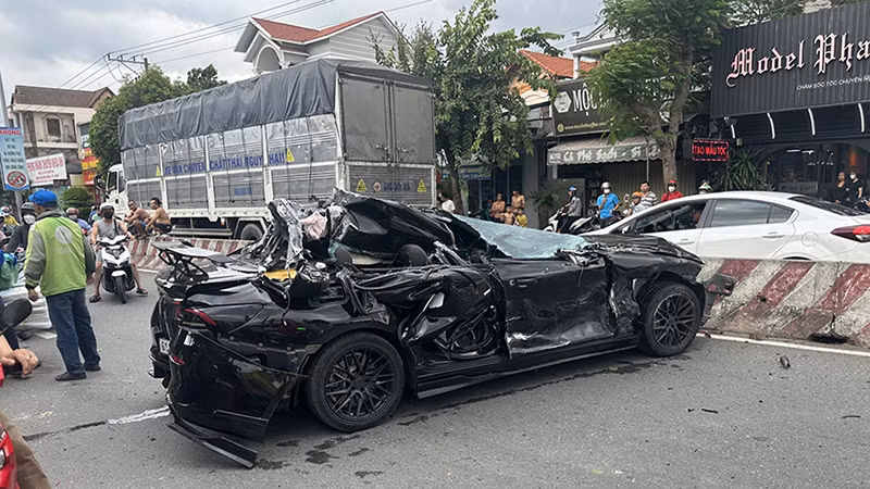 Hiện trường vụ tai nạn.