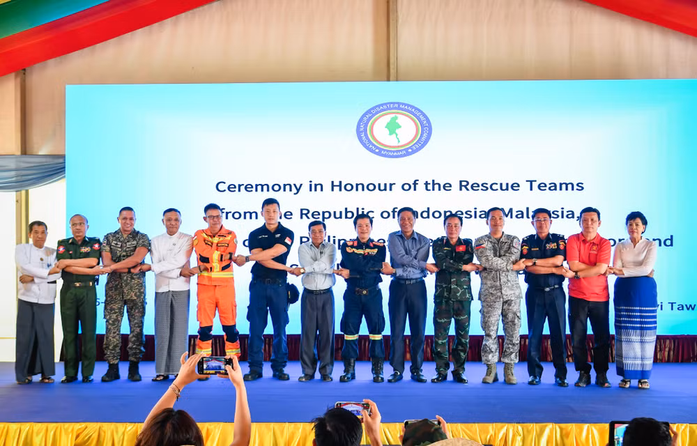 Sự chung tay của các đoàn cứu hộ Việt Nam, Indonesia, Malaysia, Philippines và Singapore dành cho Myanmar