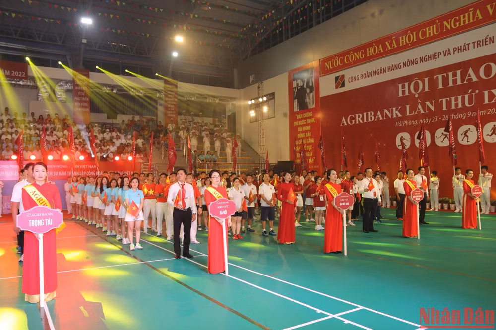 Quang cảnh Hội thao Agribank lần thứ IX năm 2022.