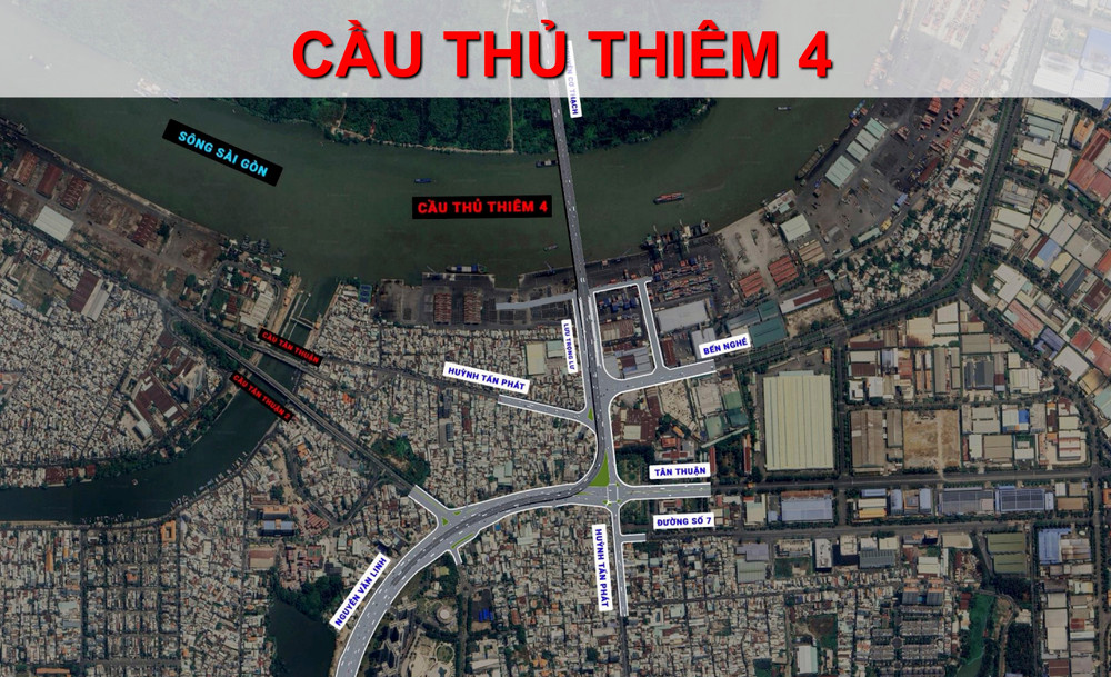 Ảnh] Cận cảnh vị trí dự kiến xây cầu Thủ Thiêm 4 kết nối thành phố Thủ Đức với quận 7 | Báo Nhân Dân điện tử