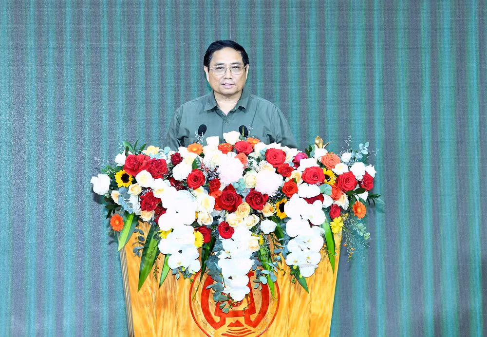 Thủ tướng Phạm Minh Chính phát biểu ý kiến chỉ đạo tại buổi làm việc với một số bộ, ngành, tỉnh Kon Tum về quy hoạch phát triển Măng Đen