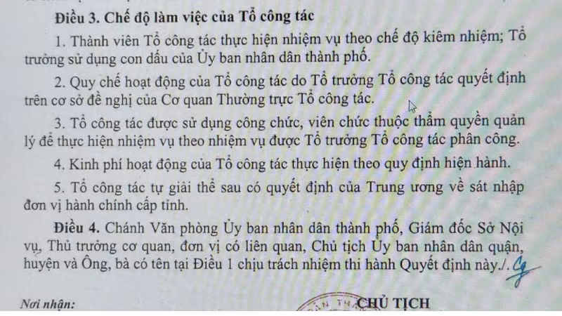 Quyết định của Chủ tịch Ủy ban nhân dân thành phố Cần Thơ.