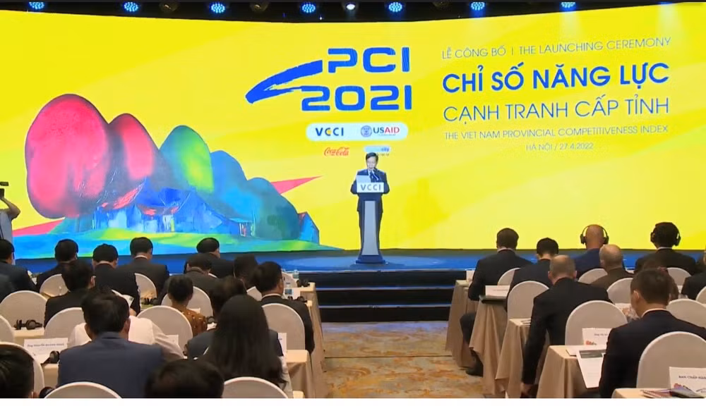 Lễ công bố Chỉ số năng lực cạnh tranh cấp tỉnh PCI 2021.