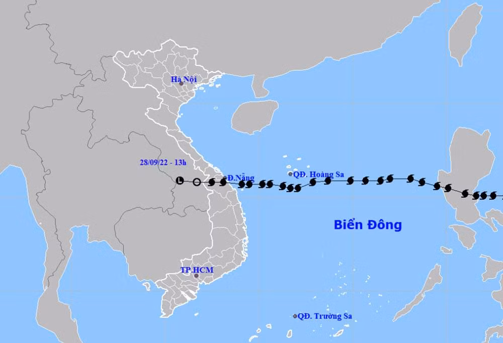 Áp thấp nhiệt đới tiếp tục suy yếu và tan dần. (Nguồn: nchmf.gov.vn)