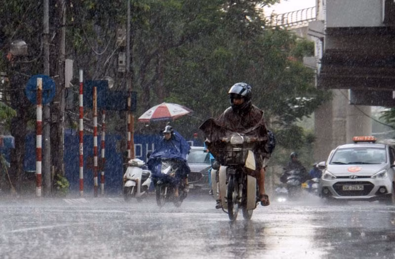 Khu vực Hà Nội từ ngày 16-17/9, có mưa rào và dông, cục bộ có mưa to. (Ảnh minh họa)