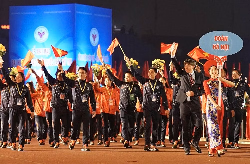 Lễ diễu hành tại Đại hội Thể dục-Thể thao toàn quốc lần thứ 8 năm 2018.