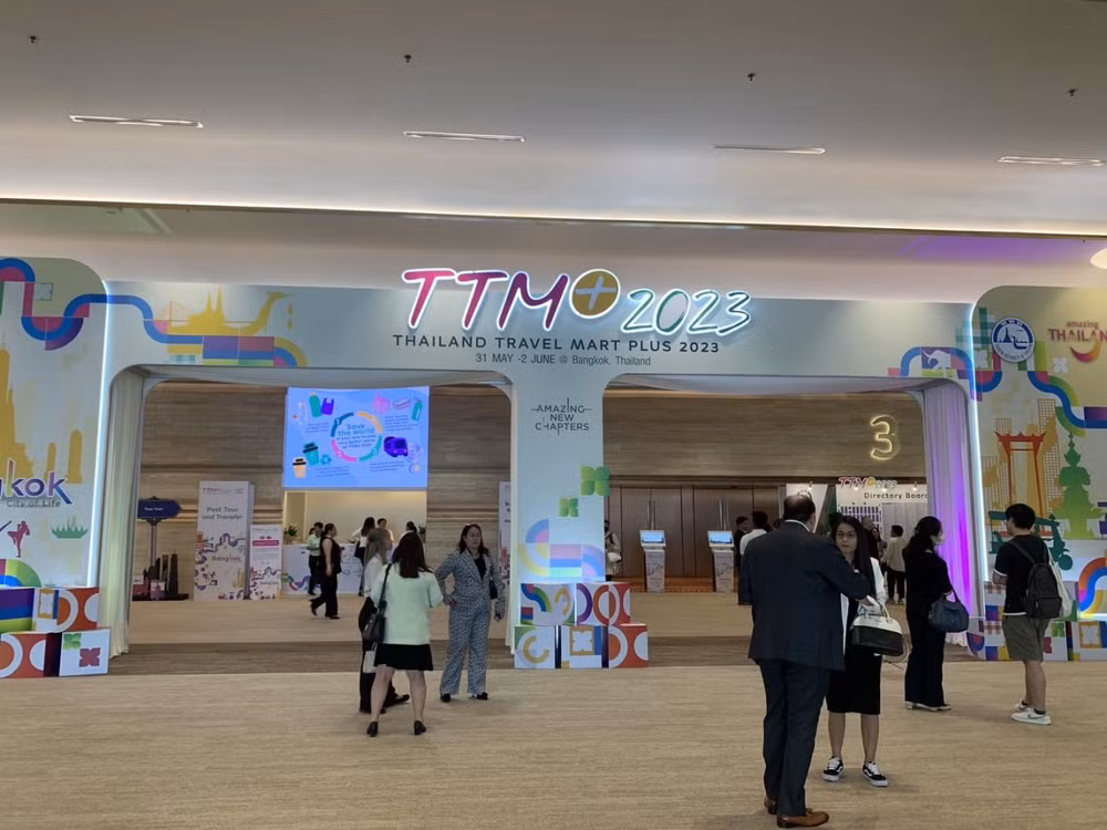 Hội chợ du lịch Thailand Travel Mart Plus đang được tổ chức tại thủ đô Bangkok, Thái Lan. (Ảnh: Bưu điện Bangkok)