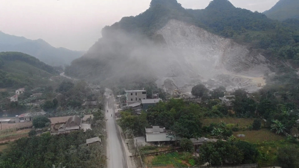 Mỏ đá Mèo Gù của Công ty TNHH Thắng Lợi để xảy ra nhiều hành vi vi phạm về khai thác khoáng sản.