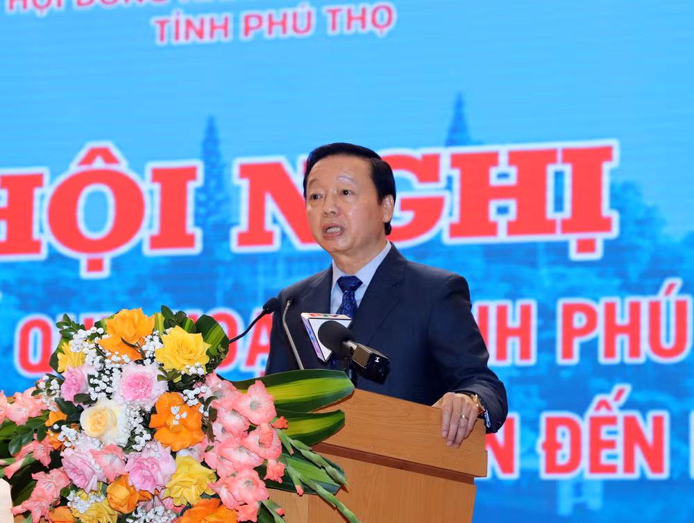 Phó Thủ tướng Trần Hồng Hà phát biểu tại lễ công bố Quy hoạch tỉnh Phú Thọ.