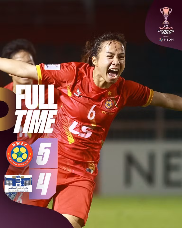 AFC bất ngờ với chiến thắng của CLB Thành phố Hồ Chí Minh (Ảnh: AFC)