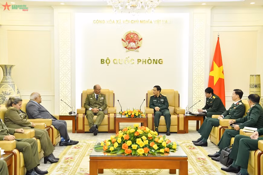 Quang cảnh buổi tiếp. (Ảnh: Báo Quân đội nhân dân)