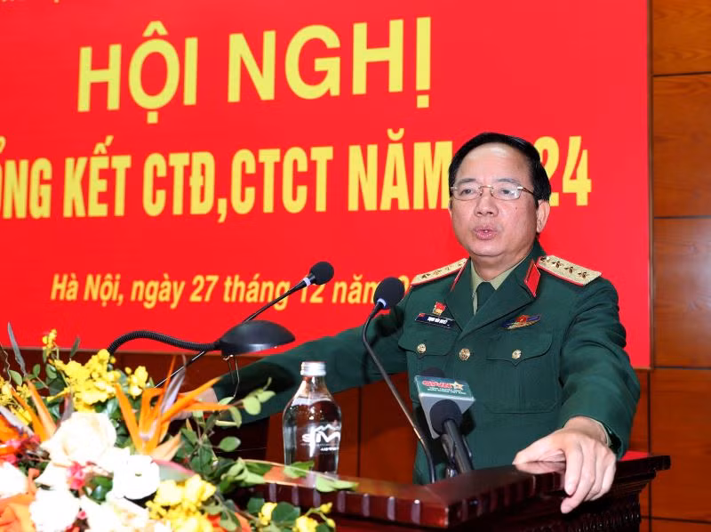 Thượng tướng Trịnh Văn Quyết phát biểu kết luận Hội nghị.