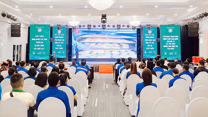 Các thí sinh trình bày dự án khởi nghiệp tại chung kết Cuộc thi.