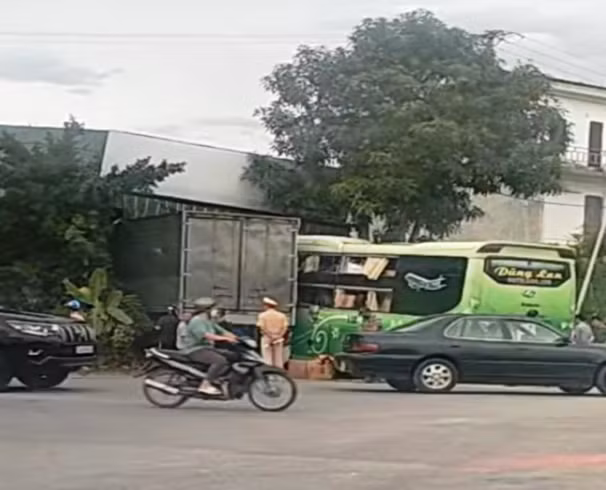 Hiện trường vụ tai nạn giao thông.