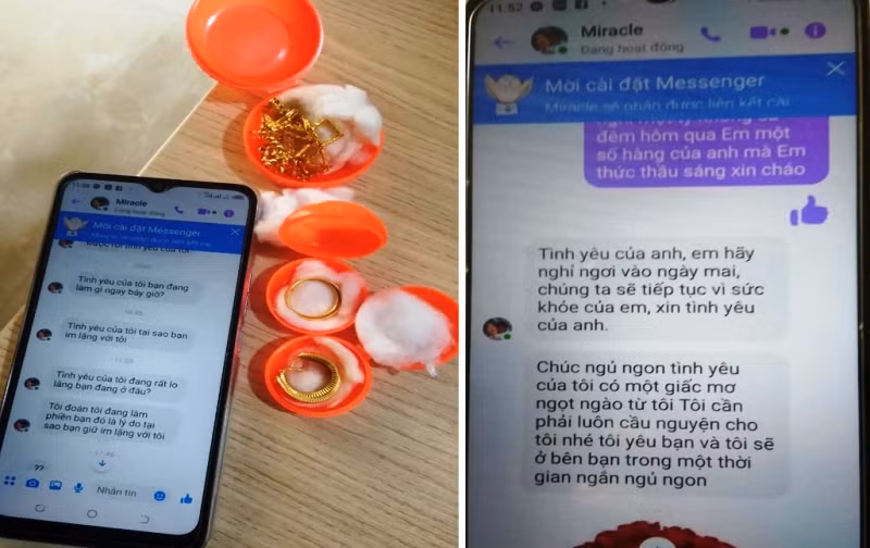 Những đoạn tin nhắn lừa đảo.