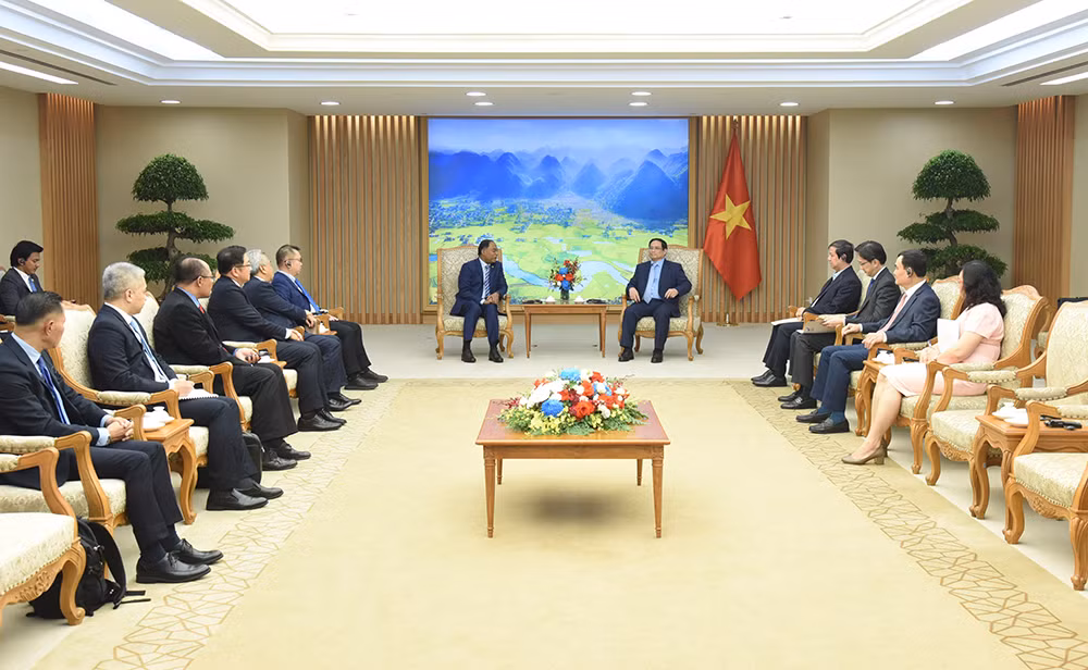 Toàn cảnh buổi tiếp. (Ảnh: TRẦN HẢI)