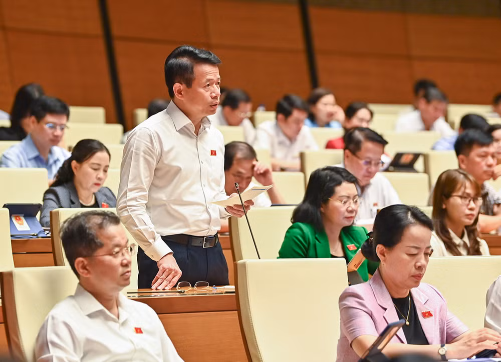 Đại biểu Quốc hội Nguyễn Hải Dũng (Nam Định) góp ý vào Điều 5 về nghĩa vụ người tiêu dùng, đề nghị Ban soạn thảo cần thống nhất cách hiểu nguồn gốc xuất xứ rõ ràng là gì, giải thích thêm quy định này để rõ nghĩa vụ cần tuân thủ của người tiêu dùng.