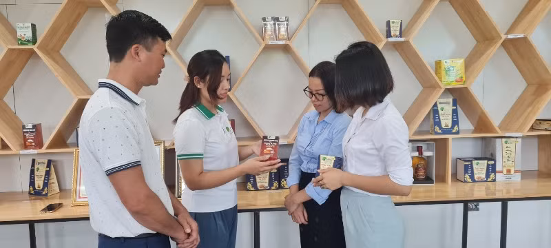 Sản phẩm đông trùng hạ thảo của Hợp tác xã Nấm Tam Đảo.