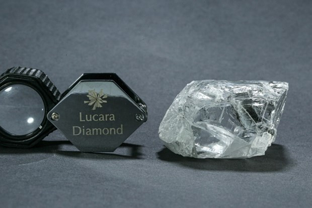 Viên kim cương trắng. (Nguồn: Lucara Diamond.TTXVN)