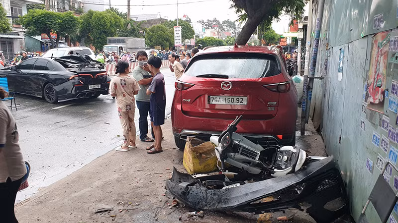 Hiện trường vụ tai nạn.
