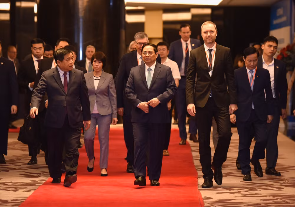 Thủ tướng Phạm Minh Chính đến dự Diễn đàn.