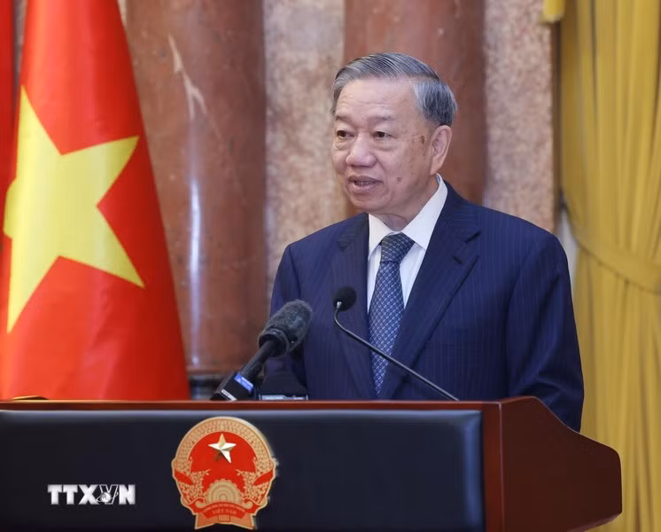 Tổng Bí thư Tô Lâm phát biểu.
