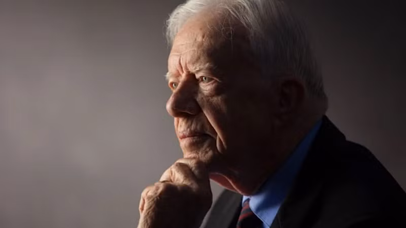Cựu Tổng thống Mỹ Jimmy Carter trong một cuộc phỏng vấn tại Trung tâm Carter ở Atlanta vào ngày 14/9/2011. (Nguồn: Getty Images/CNN/TTXVN)