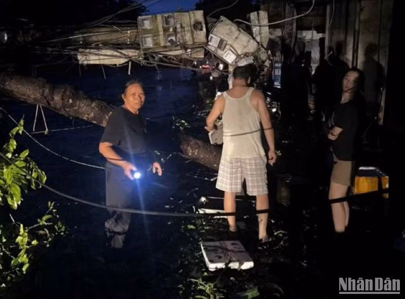 Cơn bão số 3 quét vào đất liền đã gây thiệt hại nghiêm trọng cho ngành điện Thái Bình. Cơn bão số 3 quét vào đất liền đã gây thiệt hại nghiêm trọng cho ngành điện Thái Bình.