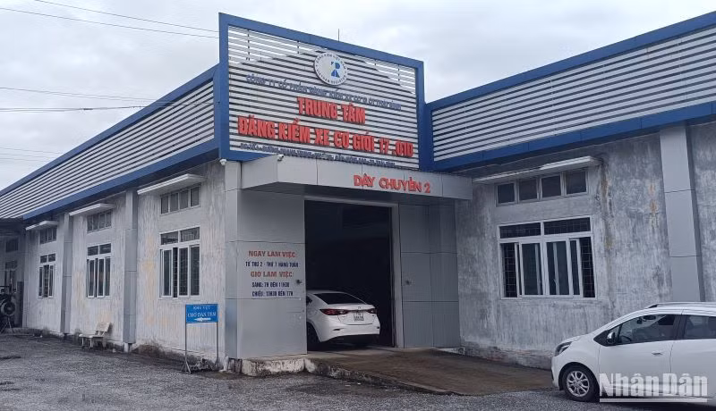 Các Trung tâm đăng kiểm xe cơ giới ở Thái Bình thua lỗ trong hoạt động. (Ảnh: Mai Tú)
