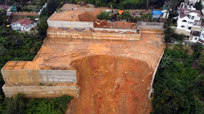 Đoạn ta-luy bị sạt trượt ghi nhận ngày 29/6.