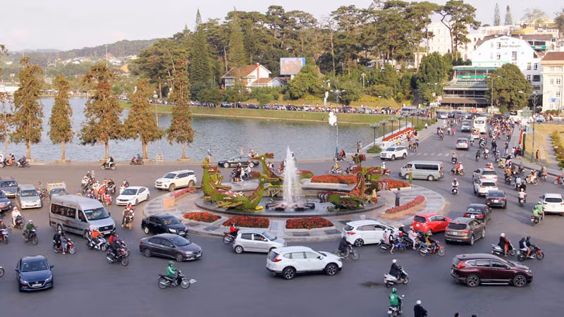 Khu vực trung tâm thành phố Đà Lạt.