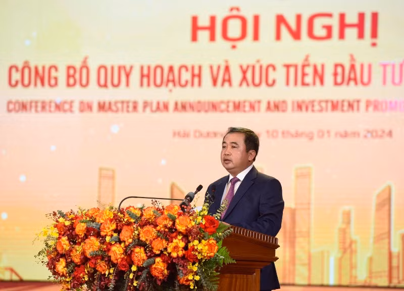 Bí thư Tỉnh ủy Hải Dương Trần Đức Thắng phát biểu.