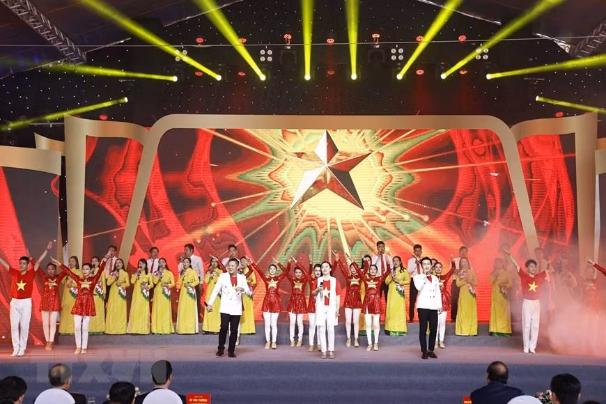 Chương trình nghệ thuật tại Lễ kỷ niệm. (Ảnh: Thống Nhất/TTXVN)