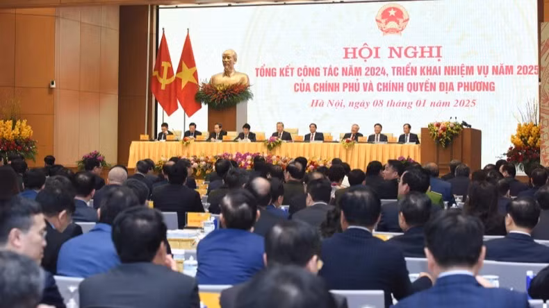 Hội nghị trực tuyến toàn quốc tổng kết công tác năm 2024, triển khai nhiệm vụ năm 2025 của Chính phủ và chính quyền địa phương (Ảnh minh họa: TRẦN HẢI).