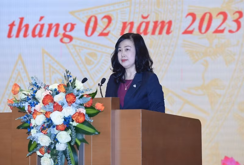 Bộ trưởng Y tế Đào Hồng Lan phát biểu khai mạc hội nghị.