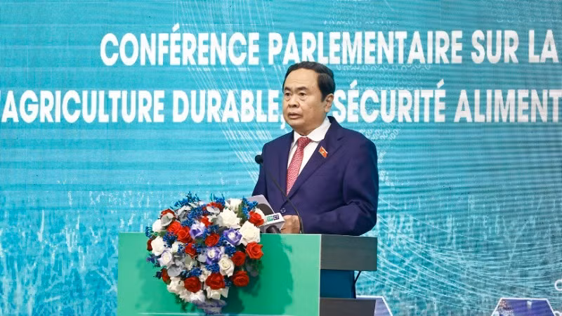 Chủ tịch Quốc hội Trần Thanh Mẫn phát biểu khai mạc. Ảnh: Doãn Tấn - TTXVN