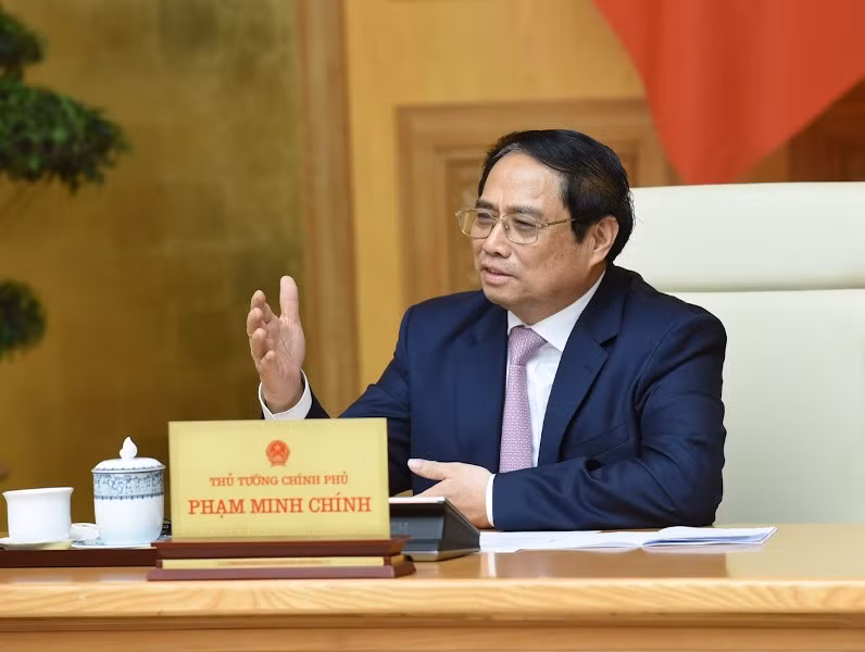 Thủ tướng Phạm Minh Chính phát biểu tại buổi tiếp đoàn Tổ chức phát triển hệ thống lương thực thực phẩm châu Phi.