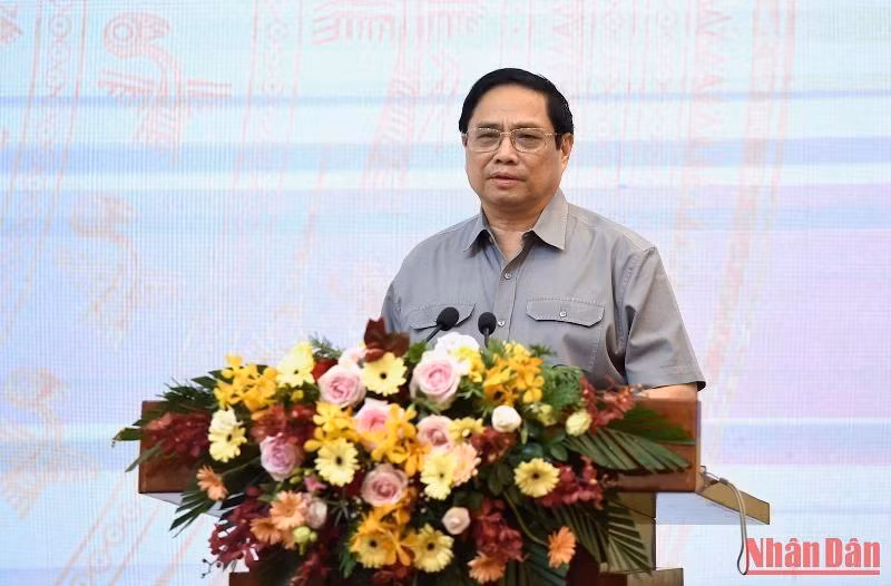 Thủ tướng Phạm Minh Chính phát biểu ý kiến khai mạc hội nghị.