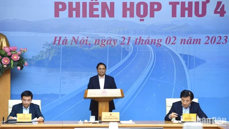 Thủ tướng Phạm Minh Chính dự và chủ trì hội nghị. (Ảnh: TRẦN HẢI)