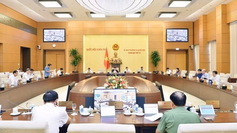 Một phiên họp của Ủy ban Thường vụ Quốc hội khóa XV. (Ảnh: quochoi.vn)